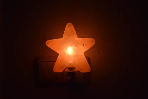 Himalayazout nachtlamp natuurlijk (ster)