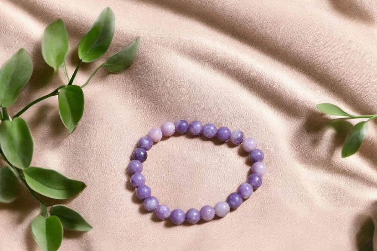 Lepidoliet kogelarmband