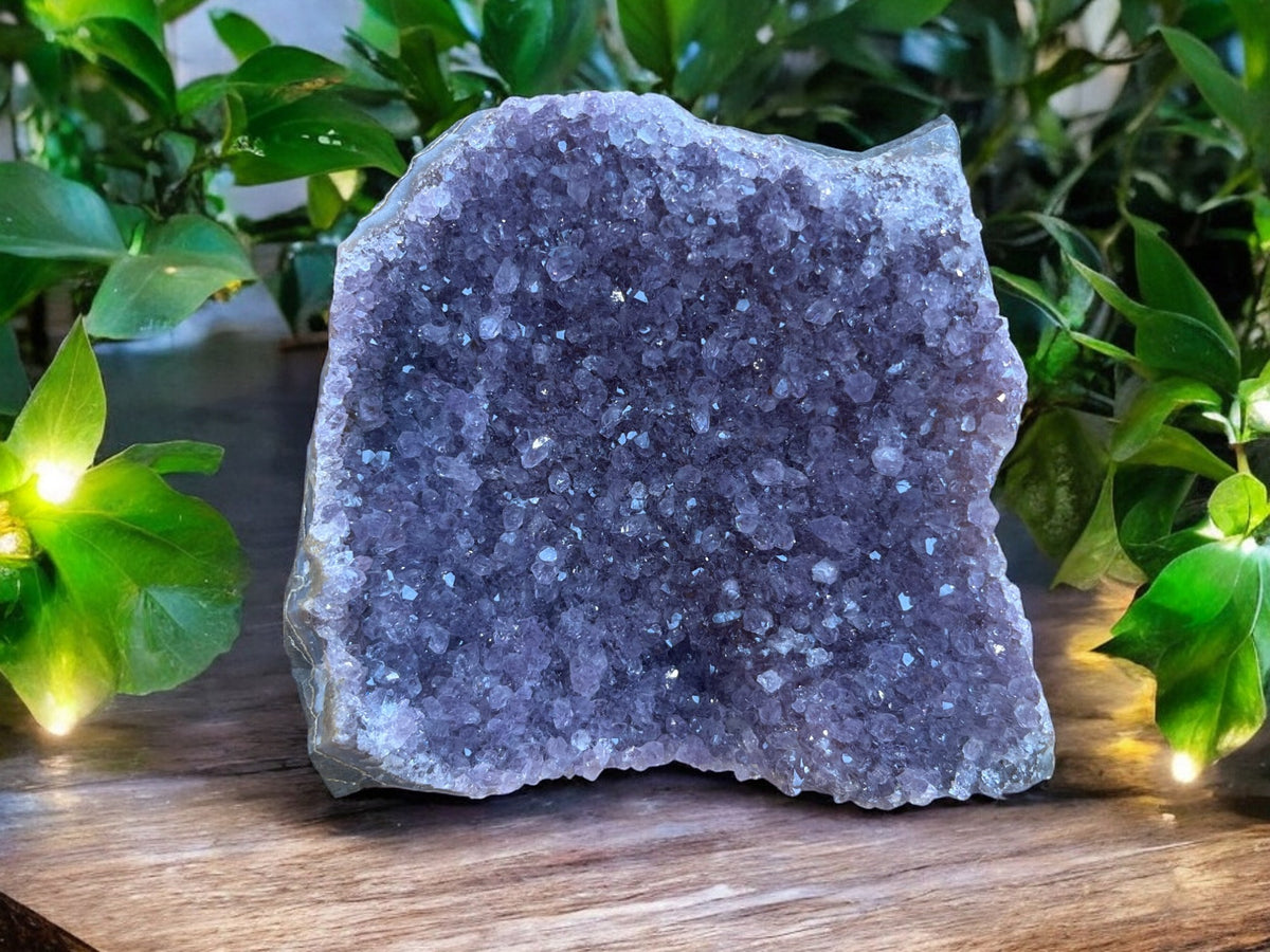 Amethist Cluster op Standvlak – 850 gram