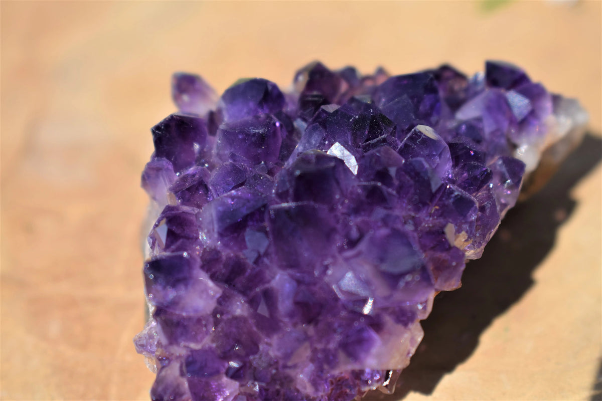 Amethist clusters uit Uruguay