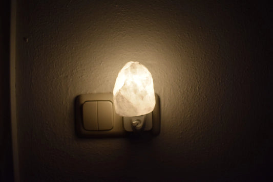 Himalayazout nachtlamp wit (brok)