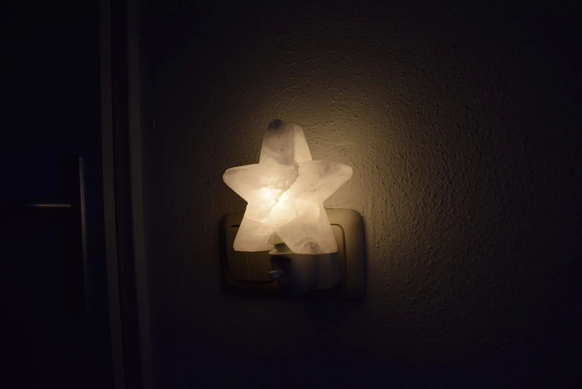 Himalayazout nachtlamp wit (ster)