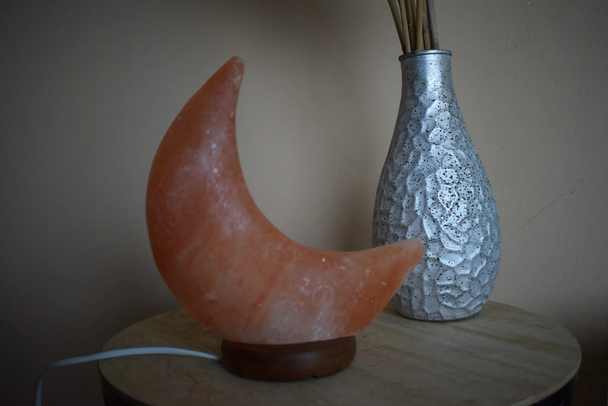Himalaya zoutlamp maan (oranje)