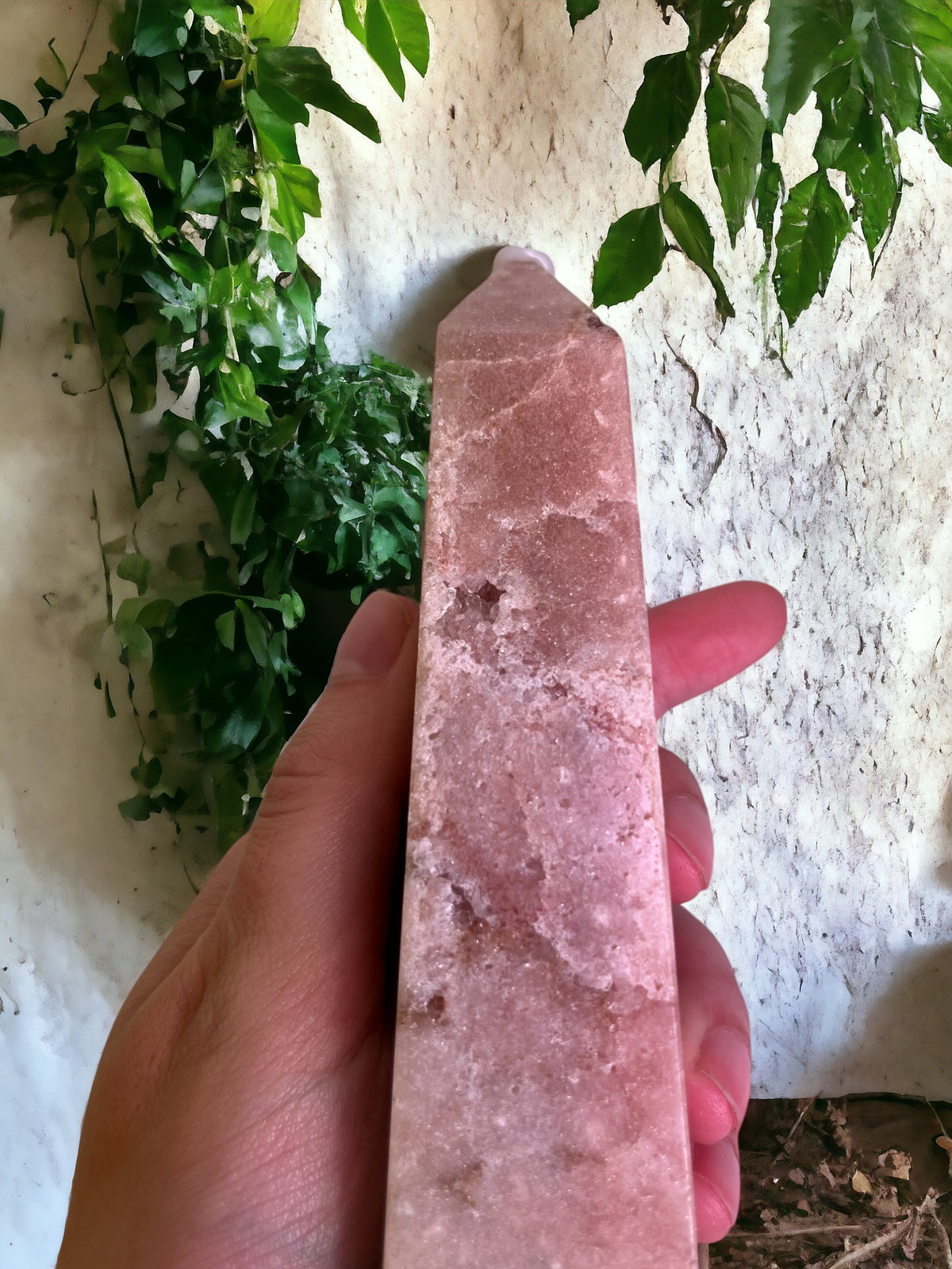 Roze amethist toren (15 CM)