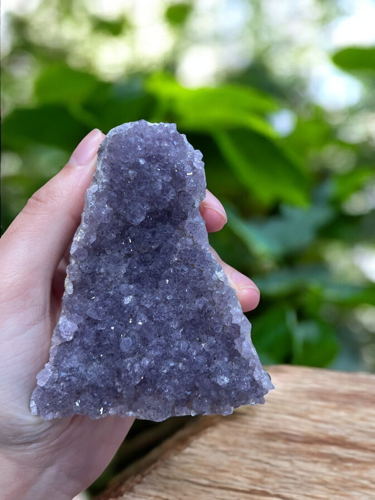 Amethist Cluster op Standvlak – 355 gram