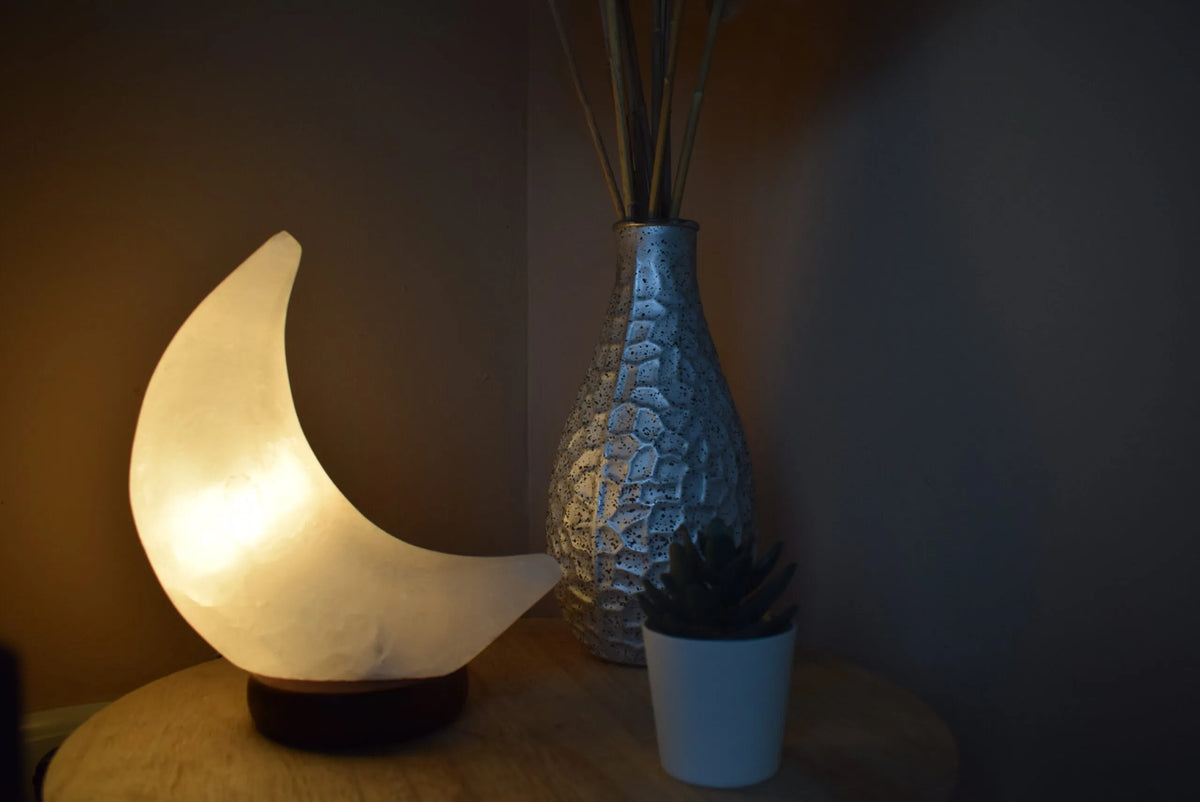 Himalaya zoutlamp maan (oranje)